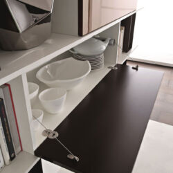 white brown cabinets